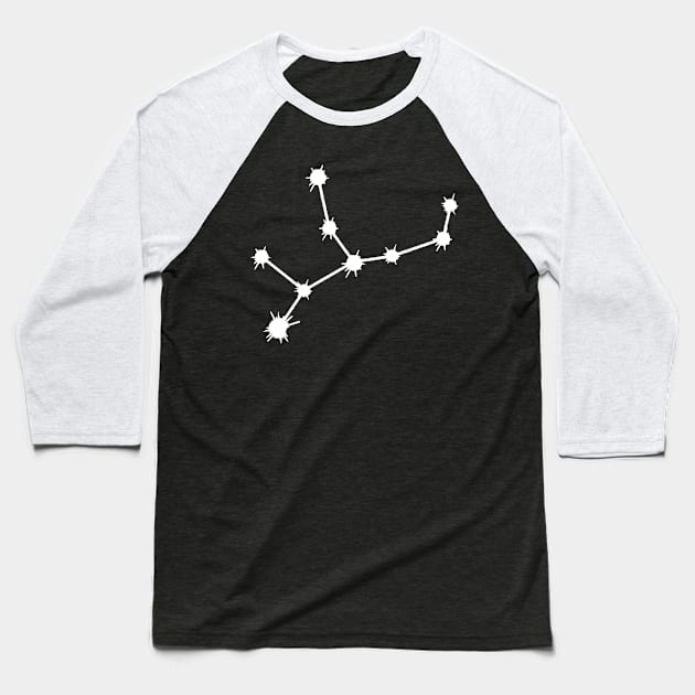 Virgo Constellation Baseball T-Shirt by Scrap Heap Shop